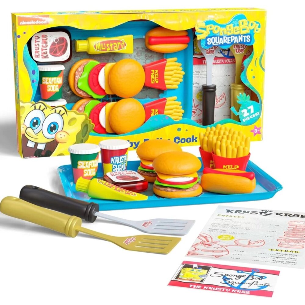 Nickelodeon SpongeBob Squarepants Krusty Krab Krabby Patty Pretend Cook Playset